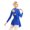 Royal Blue, variant on TiaoBug Women Figure Ice Skating Dress Mock Neck Ballet Dance Skirted Leotard S-XL