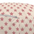 thumbnail image 2 of Pastel Pouf Cover with Zipper, Minimalistic Continuous Stars with Soft Tones in Symmetric Order Print, Soft Decorative Fabric Unstuffed Case, 30" W X 17.3" L, Dried Rose and Champagne, by Ambesonne, 2 of 3