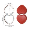 thumbnail image 2 of Unique Bargains 1 Pc Women Portable Heart Shaped Makeup Mirror for Travel Red, 2 of 5