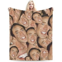 Blanket Nicolas Cage Soft and Comfortable Warm Fleece Throw Blankets Yoga Blankets Beach Blanket Picnic Blankets Gift for Dorm room office decor Sofa Bed Camping Travel All Season