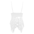 thumbnail image 5 of Rhuody Womens Summer Tank Tops Spaghetti Strap V Neck Lace Layering Camisole Sleeveless Ribbed Knit Stretch Basic Tank Top S White, 5 of 5