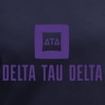 thumbnail image 3 of CafePress - Delta Tau Delta Purple Stacked Signature T Shirt - Women's V-Neck Dark T-Shirt, 3 of 4