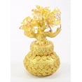 thumbnail image 2 of 7" Feng Shui Yellow Crystal Money Tree Gold Coins Pot Lucky For Wealth Blessing TRE944, 2 of 2