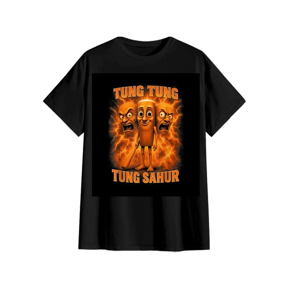 Tung Tung Tung Sahur Graphic Summer T-Shirts Italian Brainrot Animals meme Themed Short Sleeve Tshirts Crewneck Print Tops Loose Fit