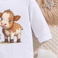 thumbnail image 5 of TOWED22 Western Baby Boy Girl Clothes Cow Oneise Jumpsuit Cowboy New to Here Romper Baby Outifts,White,3-6 M, 5 of 6