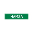 thumbnail image 1 of Hamza Boys Children Name Letter Printed Label Indoor Outdoor Unique Wall Plaque Decoration Aluminum Metal Sign 4"x13.5", 1 of 1