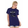 thumbnail image 4 of Maryland Map Shape Retro State Bird Plus Size Crewneck Graphic Tee Shirt Brisco Brands 2X, 4 of 4