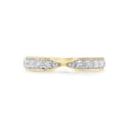 thumbnail image 2 of 1/2 Carat Round Cut Lab Created Moissanite Diamond 2.3MM Width Half Eternity Wedding Band Ring In 14K Yellow Gold Over Sterling Silver(G-H Color,VVS1 Clarity,0.50 Cttw)-4.5, 2 of 7