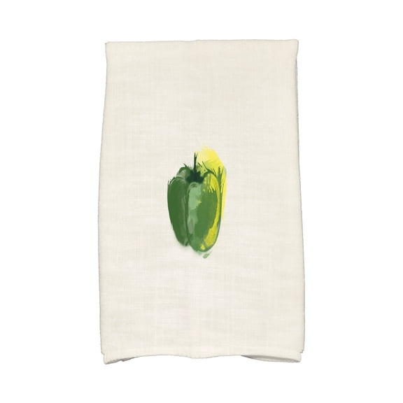 Simply Daisy, 16 x 25 inch, Pepper Kitchen Towel, Green