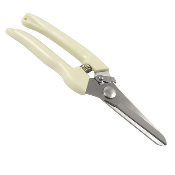 Unique Bargains Beige Plastic Handle Garden Plant Cutting Shears Pruner 7.8"