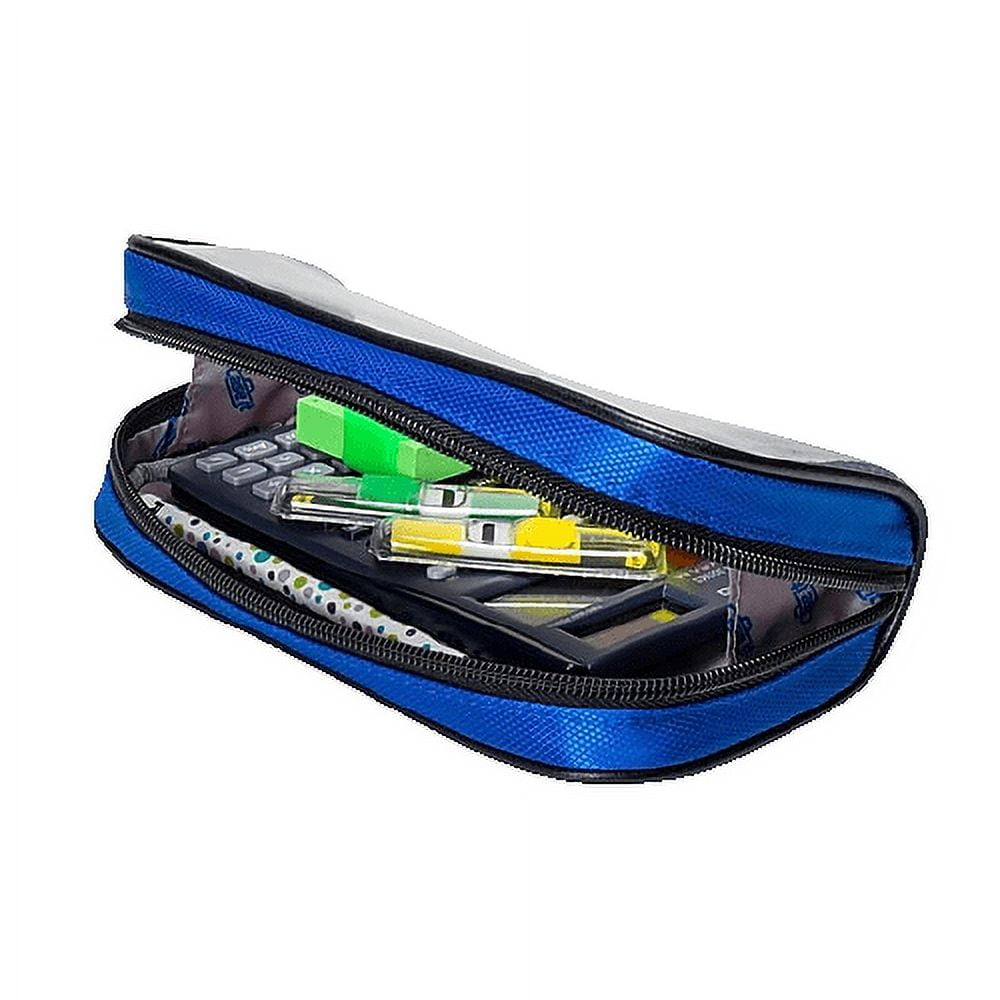 Case-it PLP-150-CLR-ME Monster Eye Clear Window Zipper Pencil Case with Grommets, 2 x 4 x 8.3 Inches, Pink