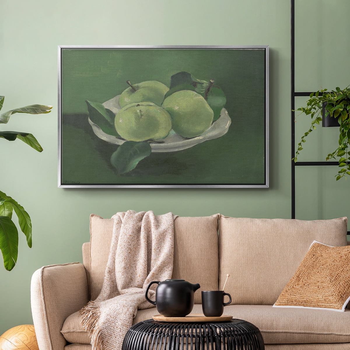 Vintage Botanical Print-LII By Wexford Home Framed in Silver Wood Gallery Wrapped Canvas 25 in. x 37 in.