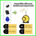 thumbnail image 3 of Leather Airtag Keychain Case Holder,Cute Protective Apple Air Tag Cover with Key Ring,Anti-Scratch Hidden Finder GPS Tracker Case for Wallet Keys,Bag,Pets,Backpack(Sun&Moon), 3 of 6