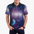 thumbnail image 5 of Yiaed Planets Stars And Galaxies1Print Men's Short Sleeve Polo Shirt,Golf Polo for Men Three-Button Golf Shirt Athletic Casual Collared T-Shirt- XX-Large, 5 of 7