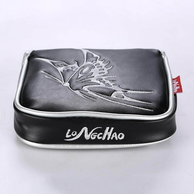 VONKY Universal Golf Mallet Putter Cover Square Headcover Magnetic Closure Guard Butterfly Black