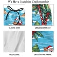 thumbnail image 4 of luoweisi Men's Beach Shorts Quick Dry Swim Trunks with Mesh Lining Santa Claus Vacation L, 4 of 5
