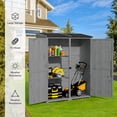 thumbnail image 6 of Outdoor Storage shed, Lofka Wooden Outdoor Storage Cabinet, with 2 Lockable Doors and Handles, 5.3ft x4.6ft, Gray, 6 of 8