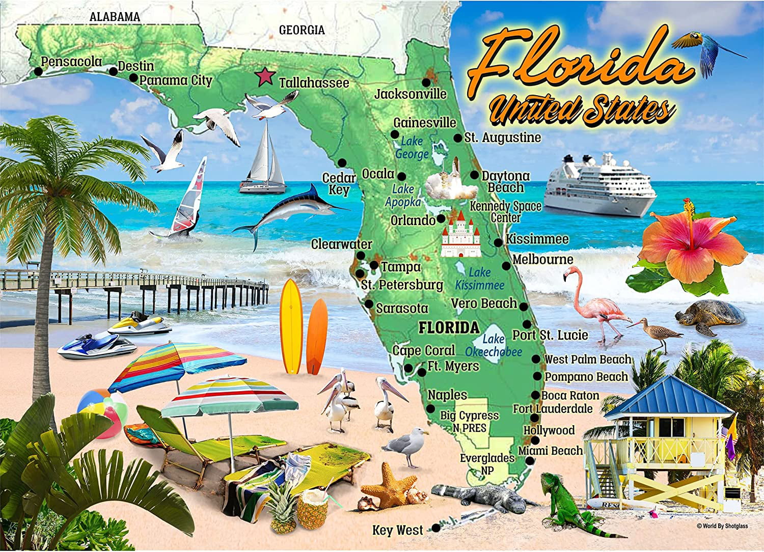 SOUVENIR NOVELTY FRIDGE MAGNET BRAND NEW GIFTS USA FLORIDA MIAMI 