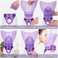 thumbnail image 5 of Vaporizador facial Huasida, inhalador de vapor personal para sauna, color morado, 5 of 5