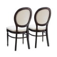 thumbnail image 4 of Linon Tryon Set of 2 Dining Chairs with Cushioned Seat and Backrest, Brown/Gray, 4 of 11