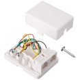 thumbnail image 1 of Placa de pared para teléfono STEREN 300-146WH 4C 2-Tel Surface Jack, 1 of 6