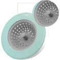 thumbnail image 2 of 2 Pack Kitchen Sink Drain Strainer, Silicone Food Sink Strainer, Drain Cover Kitchen Sink Basket for Kitchen Sink (Pink+Green), 2 of 5