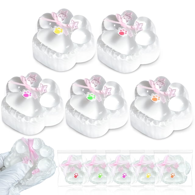 Juguete para apretar Squishies Taba Cat Paw Zoacrn para niños y adultos, 5 unidades