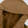 thumbnail image 4 of Brondbend Mens Waterproof Jacket Men's Fashion Casual Outdoor Work Bag Long Sleeve Hooded Casual Coat Jacket Loose Fit Travel Hiking Versatile,Coffee, 4 of 6