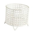 thumbnail image 4 of CoudarTitie Round Metal Wire Basket 5.91x5.31" Container Versatile Drain Basket Mesh Storage White, 4 of 9