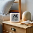 Alarm Clocks Blue Black Checker Digital Clock 7 Color LED Night Light ...
