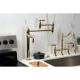 thumbnail image 3 of Kingston Brass KS3702BAL Heirloom Deck Mount Pot Filler Faucet, Polished Brass, 3 of 9
