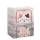 thumbnail image 3 of Caja de almacenamiento transparente grande, resistente al agua y a la humedad, plegable, para guardar ropa, armario de dormitorio, caja de almacenamiento de tela, 3 of 6