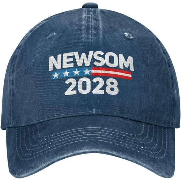 Newsom 2028 Hat Newsome for President 2028 Hat Adjustable Trucker Cap for Men Women