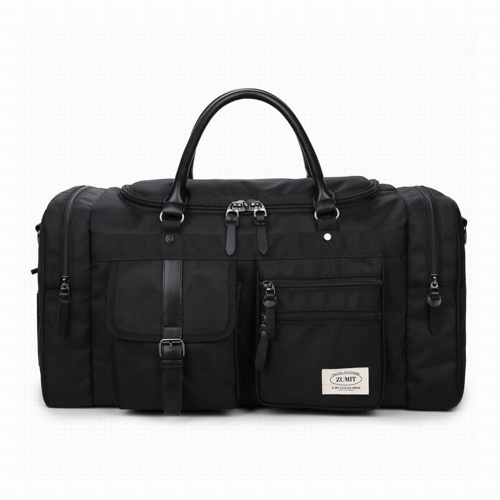 ZUMIT Travel Duffle Bags 45L 60L Waterproof Large Business Gym Sports Bag Luggage for Men Women Black by