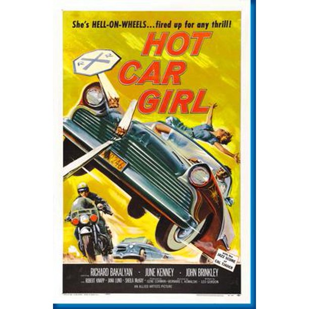 Hot Car Girl Movie Poster Entertainment Decor Art Poster 24x36 Unframed