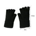 thumbnail image 2 of Dyfzdhu Womens Fingerless Gloves Fall Winter Thickened Warm Cold Knitted Exposed Finger Knitted Gloves, 2 of 3