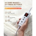 thumbnail image 3 of IDEALHOUSE Premium Heated Throw Blanket - White | 10 Heat Settings | 123°F Max | LCD Controller | Dual-Sherpa&nbsp;, 3 of 8