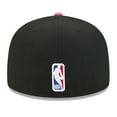 thumbnail image 4 of Men's New Era Black/Turquoise Miami Heat 2025/26 City Edition 59FIFTY Fitted Hat, 4 of 5