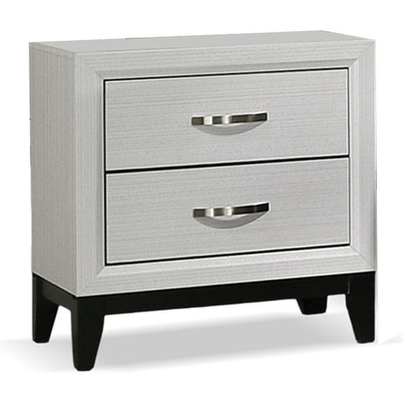 Furniture of America Trey Contemporary 2-Drawer Adult Nightstand, White