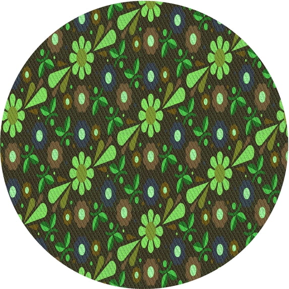 Ahgly Company Indoor Square Patterned Milk Chocolate Brown Area Rugs, 3' Square