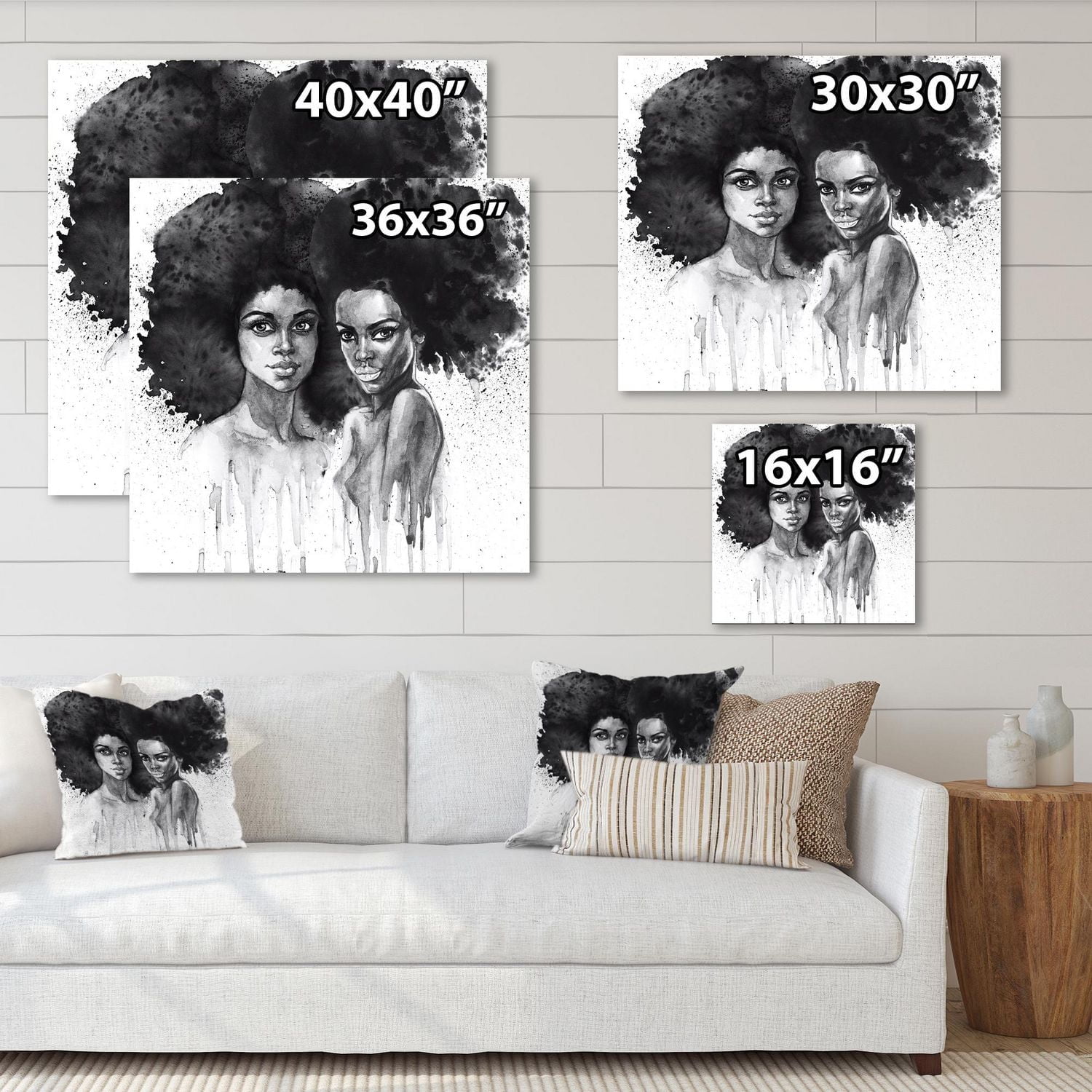 Designart Portrait de femme afro-américaine XI Art mural sur toile