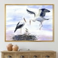 thumbnail image 2 of Storks With Babies In The Nest 20 in x 12 in Framed Painting Canvas Art Print, by Designart, 2 of 5