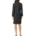 thumbnail image 3 of INSPIRE CHIC Business Dress Suit Sets for Women's 2 Piece Sleeveless Dress and Notched Lapel Blazer M Black, 3 of 5
