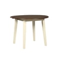 thumbnail image 1 of Bowery Hill Modern 40" Round Drop Leaf Dining Table in Brown, 1 of 7