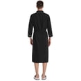 thumbnail image 3 of Men’s Waffle Robe, 3/4 Sleeve Lightweight Bathrobe for Men, Breathable Kimono Spa Robe Hotel Lounge Shower Robe for Home Travel Resort,L-XL Black, 3 of 7