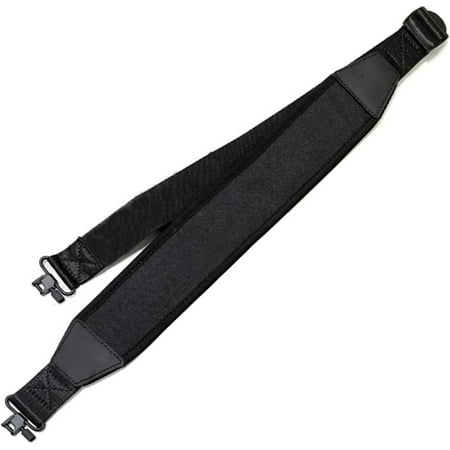 Universal Archery Padded Crossbow Sling - Wide and Thick Adjustable Strap with 2 Point Sling (Black)