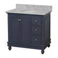 thumbnail image 6 of Bella 36" Bathroom Vanity with Marine Gray Cabinet and Carrara Marble Top, 6 of 6