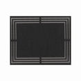 thumbnail image 1 of HOMETRENDS 8 ft. x 10 ft. Charcoal Flatweave Outdoor Rug, 3 Line Border, 1 of 9