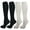 Black & White, variant on 4 Pair (2 Black & 2 White) Extra Soft Small/Medium Compression Socks, Moderate/Medium Graduated Compression 15-20 mmHg. Therapeutic, Occupational, Travel & Flight Knee-High Hosiery for Women and Men.