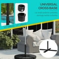 thumbnail image 4 of Outsunny Outdoor Universal Cross Brace Stand, Cross Umbrella Base, Black, 4 of 10